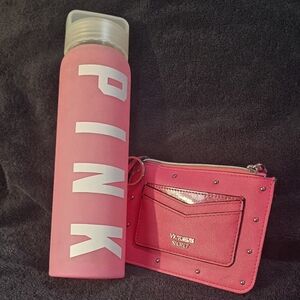 Victoria's Secret Pink Water Bottle and Wallet Set